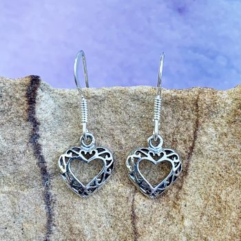 Open Heart Sterling Earrings