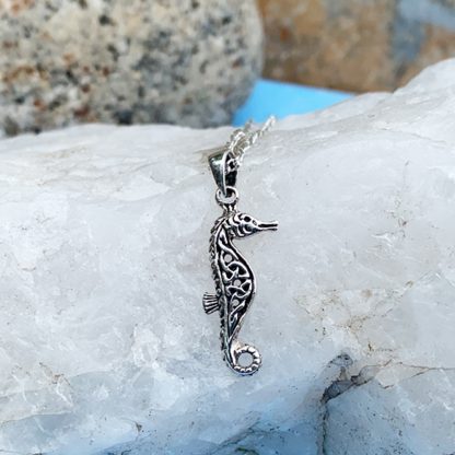 Seahorse Sterling Silver Pendant - Image 2