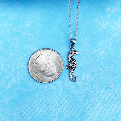 Seahorse Sterling Silver Pendant - Image 3