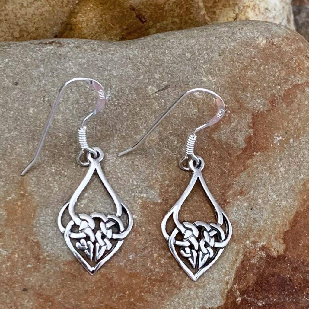 Sterling Silver Celtic Heart Earring Studs – Tuesday Morning
