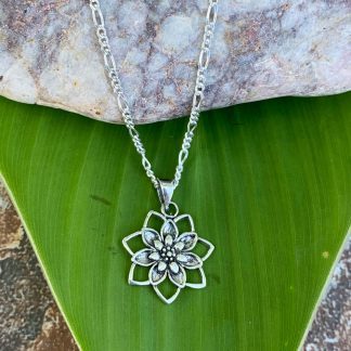 Blooming Lotus Silver Pendant