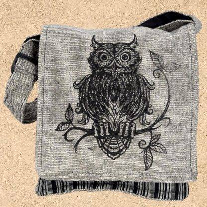 Owl Cotton Crossbody Bag
