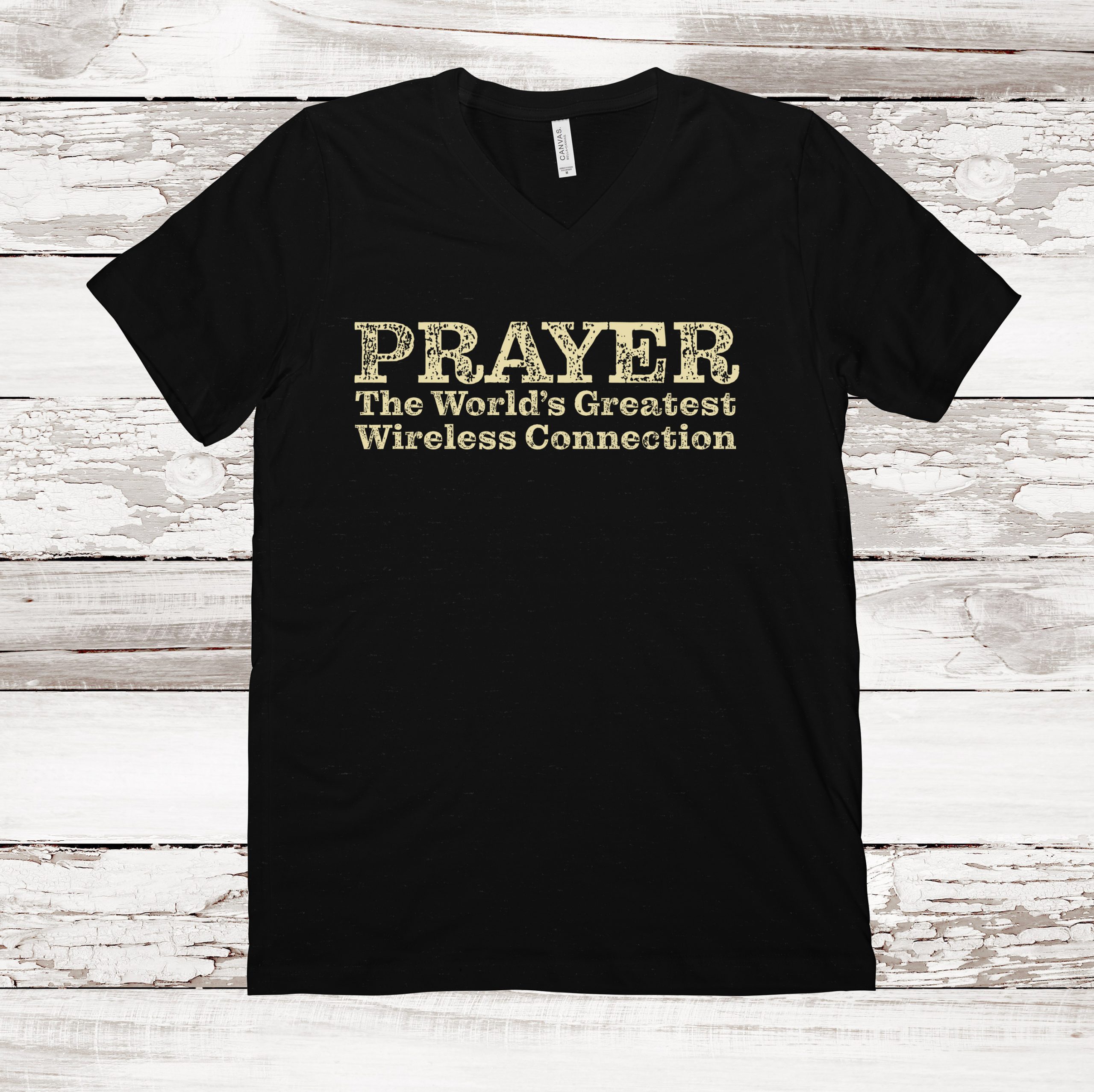 prayer the world's greatest wireless connection t shirt