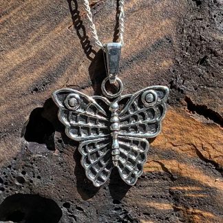 Sterling Butterfly Wings Pendant