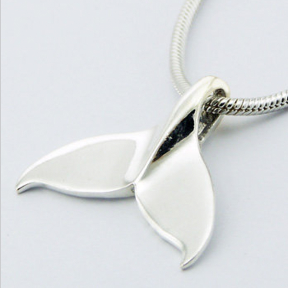 Sterling Silver Whale Tail Pendant | GLE-Good Living Essentials