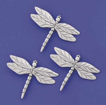 Triple Dragonfly Pewter Magnets