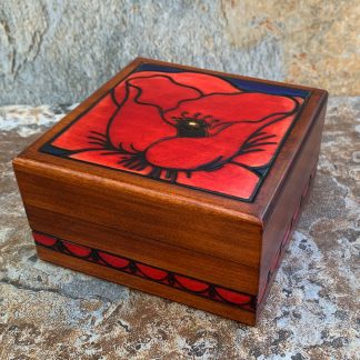 Handcrafted Wooden Poppy Box