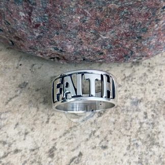 Sterling Silver Faith Ring