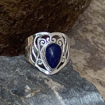 Lapis Lazuli Teardrop Ring