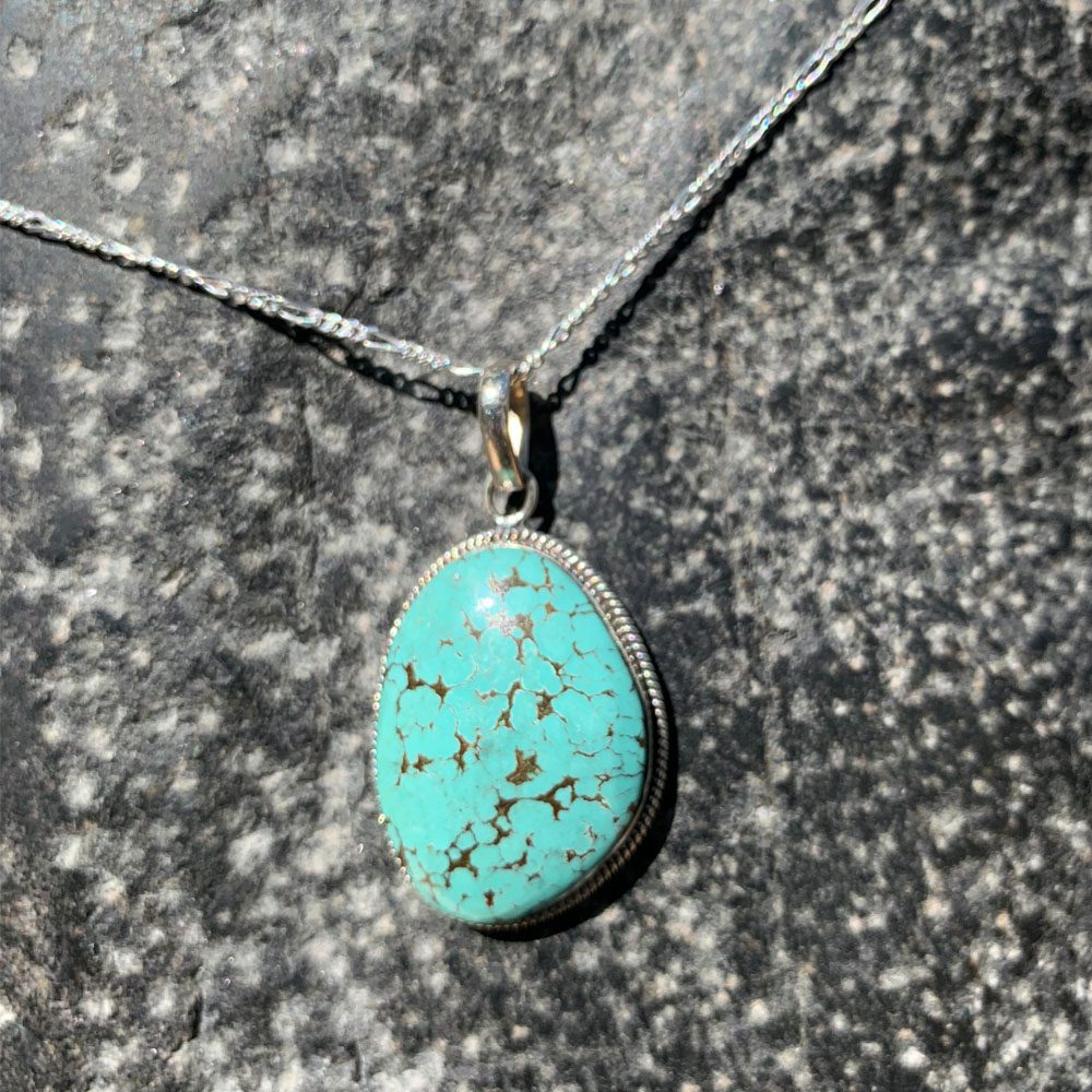 Turquoise & Sterling Pendant - GLE-Good Living Essentials