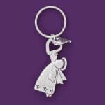 Angel Heart Pewter Keychain