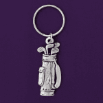 Pewter Golf Bag Keychain