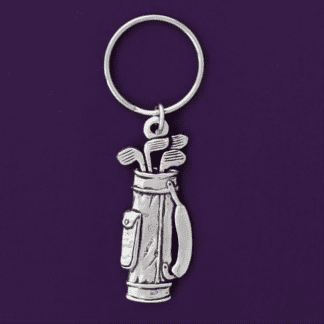 Pewter Golf Bag Keychain