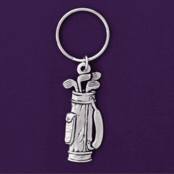 Pewter Golf Bag Keychain