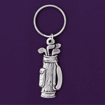 Pewter Golf Bag Keychain