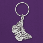 Butterfly Magic Pewter Keychain