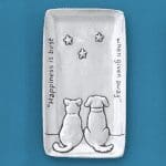 Cat & Dog Pewter Tray