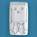 Cat & Dog Pewter Tray