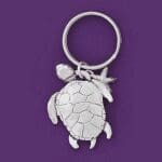 Sea Turtle Pewter Keychain