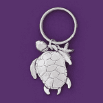 Sea Turtle Pewter Keychain