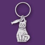 Cat & Fish Charm Keychain