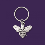 Sweet Honeybee Pewter Keychain