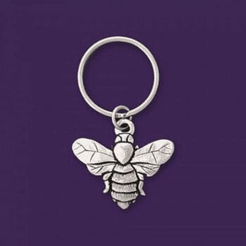 Sweet Honeybee Pewter Keychain