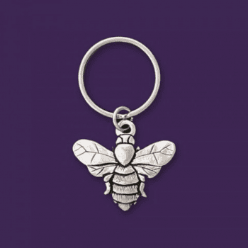 Sweet Honeybee Pewter Keychain