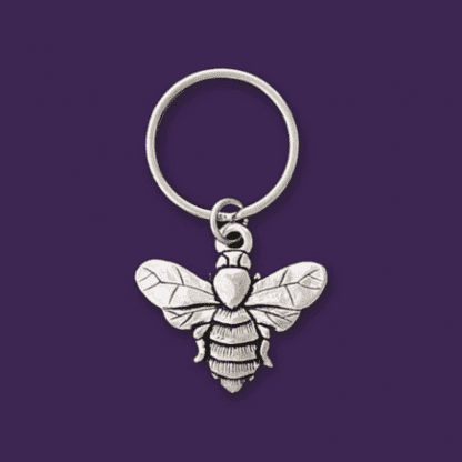 Sweet Honeybee Pewter Keychain