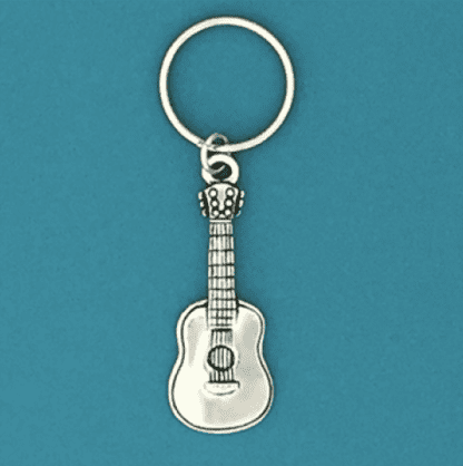 Guitar Lovers Pewter Keychain