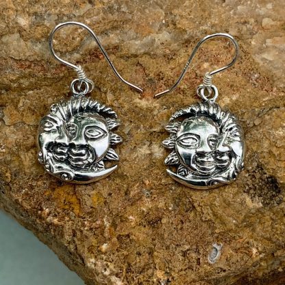 Sterling Sun & Moon Earrings