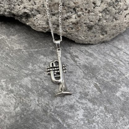 Sterling Silver Trumpet Pendant - Image 2