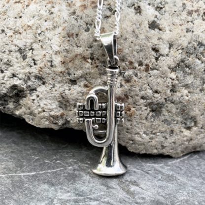 Sterling Silver Trumpet Pendant