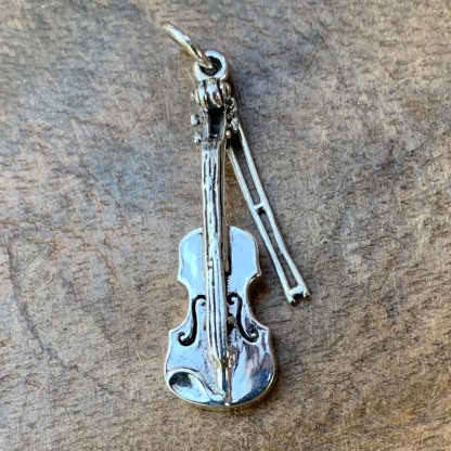 Sterling Silver Violin Pendant