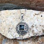Black Onyx & Sterling Pendant