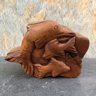 Carved Dolphin Puzzle Box
