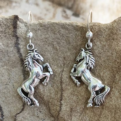 Sterling Silver Horse Earrings