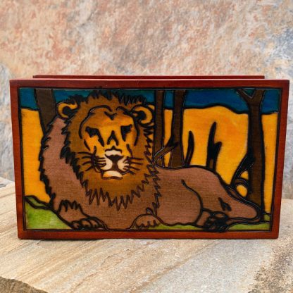 Lion Box with Secret Lock