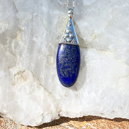 Lapis Lazulis & Sterling Pendant