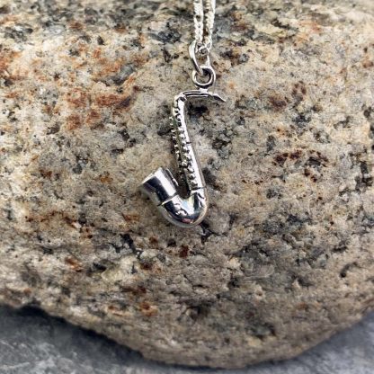 Sterling Silver Saxophone Pendant