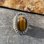 Tiger Eye Crown Ring