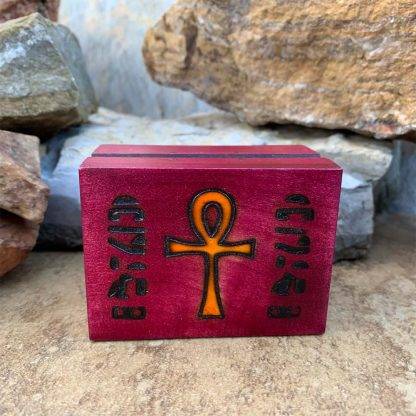 Magenta Wooden Ankh Box