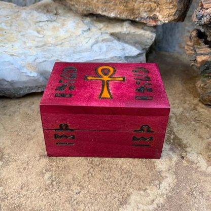 Magenta Wooden Ankh Box