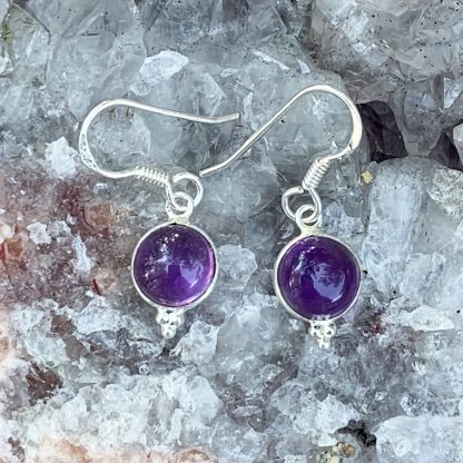 Amethyst Sterling Dangle Earrings