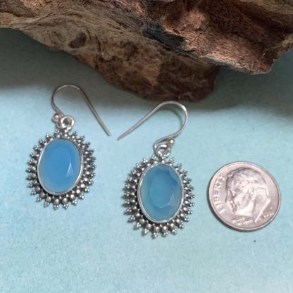 Blue Chalcedony & Sterling Earrings - Image 2