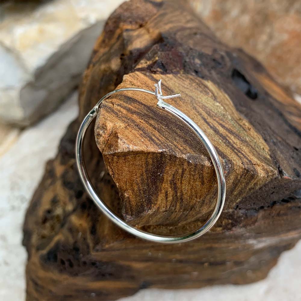 Sterling Silver Hoop Earrings - Image 4