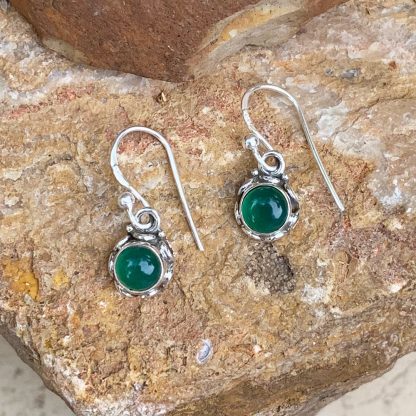 Green Onyx Drop Earrings