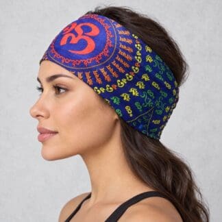 an image of an Om Infinity Bandana Head Wrap on an AI generated model