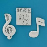Life Song Pewter Magnets