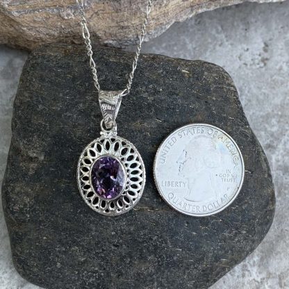 Amethyst Sterling Silver Pendant